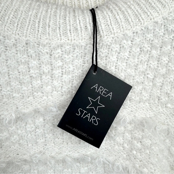 AREA STARS Ivory Fringe Knit Sweater for Women - Picture 5 of 8